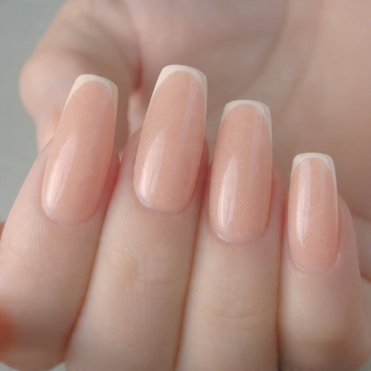 milky peach sorbet gloss nails