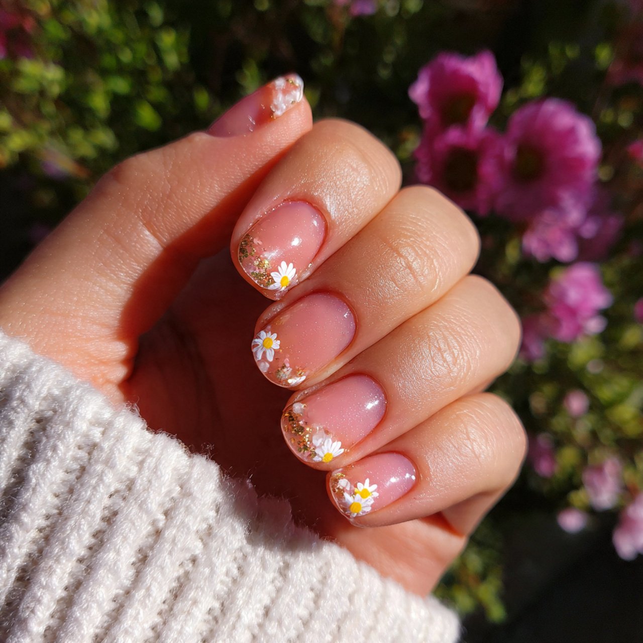 minimal daisy tips tiny flowers big compliments na