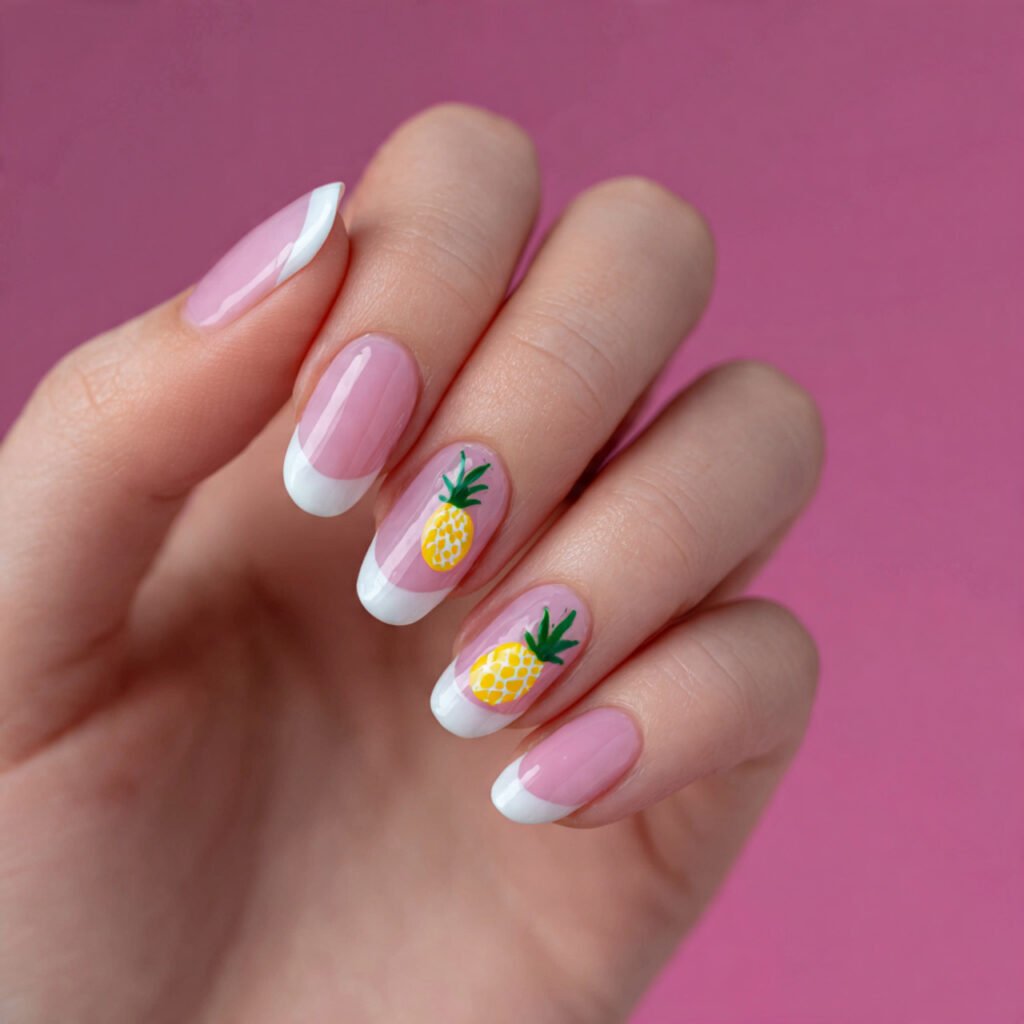 minimal fruit accent nails attractive nails
