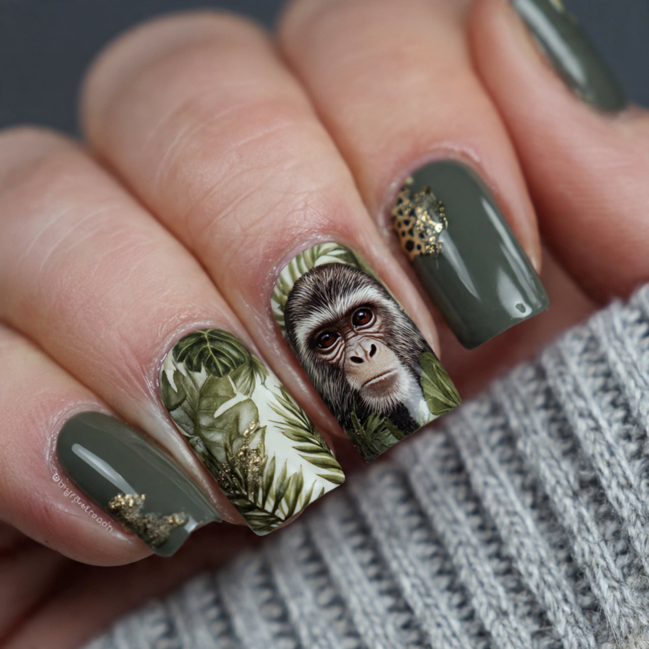 monkey animal print accent safari statement