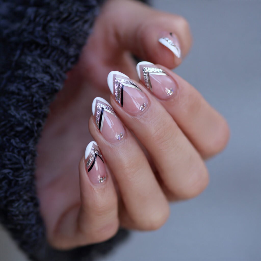 negative space nails attractive nails
