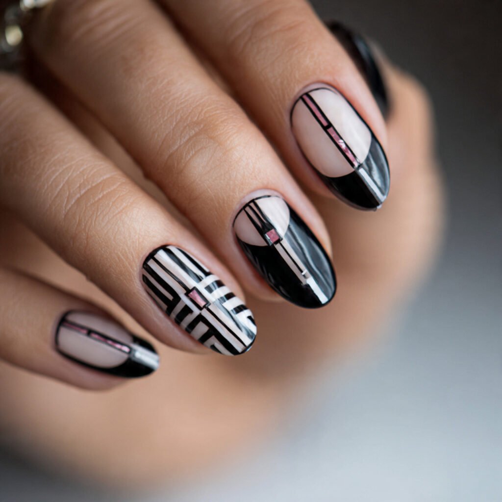 negative space with geometric lines attractive nai