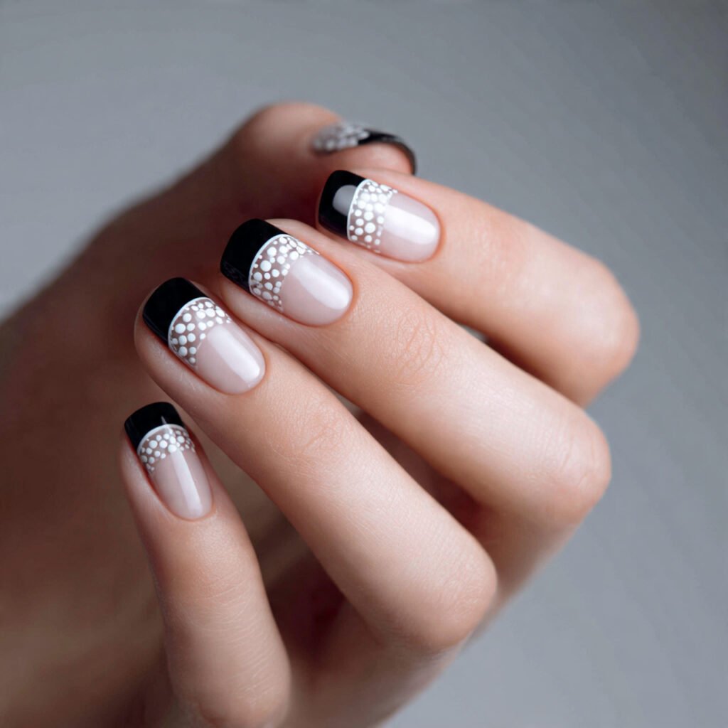 negative space half moon dots clean graphic