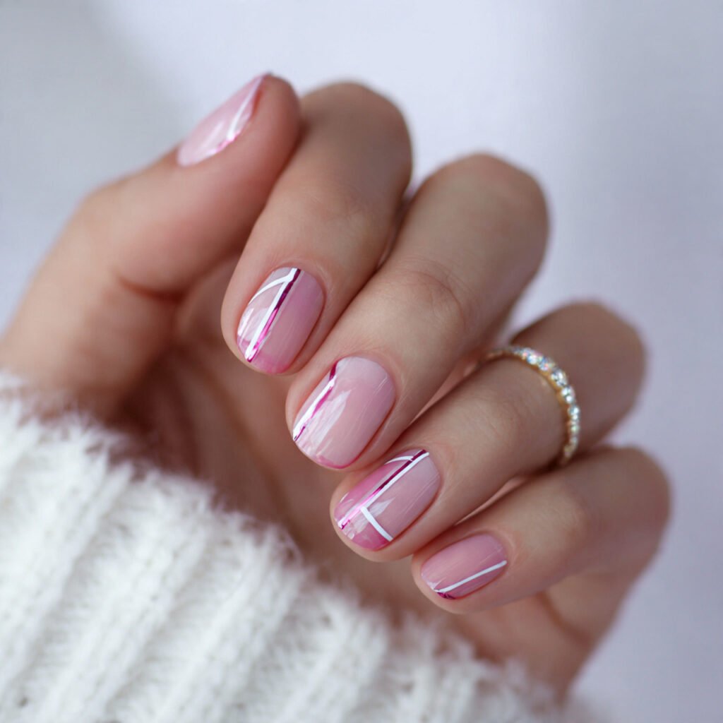 negative space pink lines clean graphic