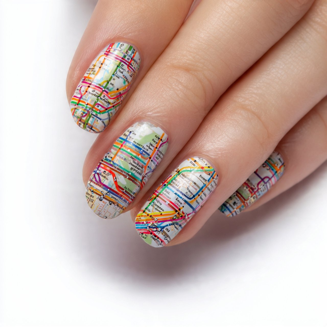 New York Nails: 15 Trendy Designs for the Ultimate Urban Manicure 10 nyc subway map nails attractive nails