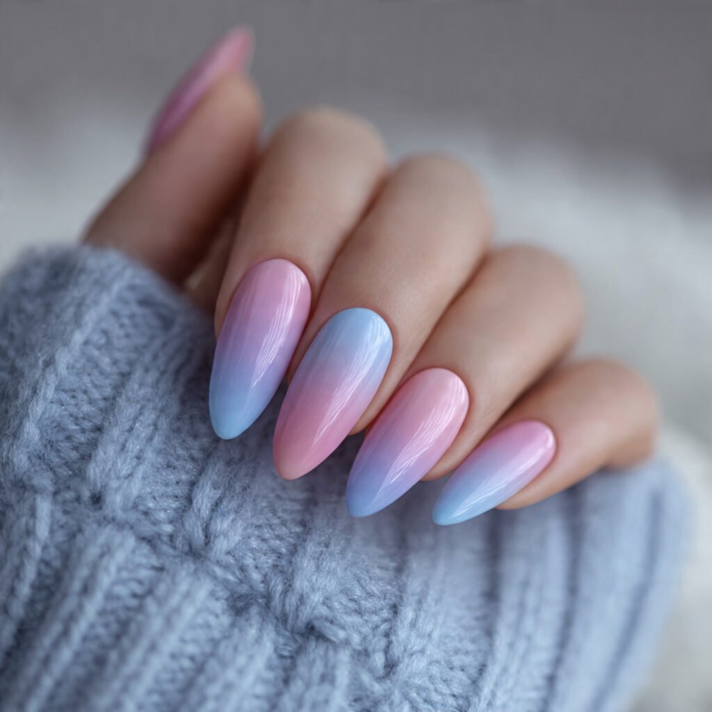 pastel gradient attractive nails