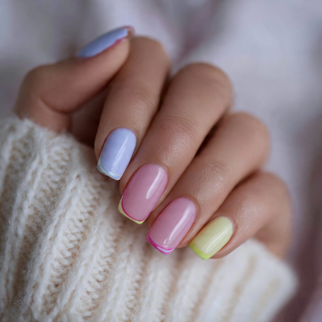 pastel micro french pick one accent color attractive