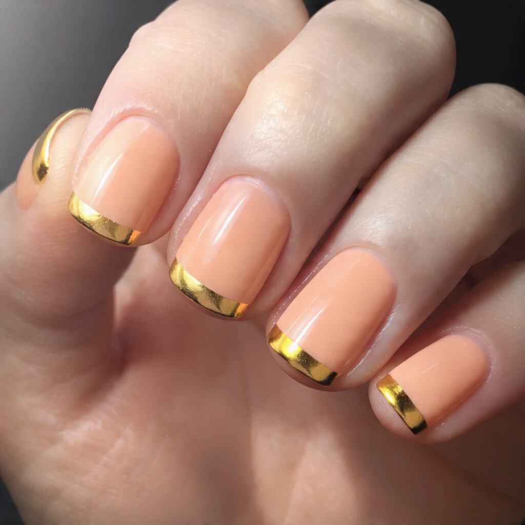 peachy with gold foil heatwave accents attractive