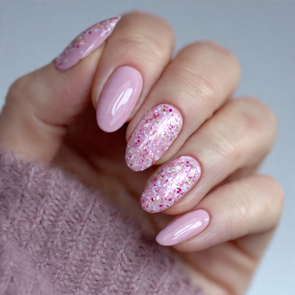 pink confetti sparkle tiny bow accent attractive n