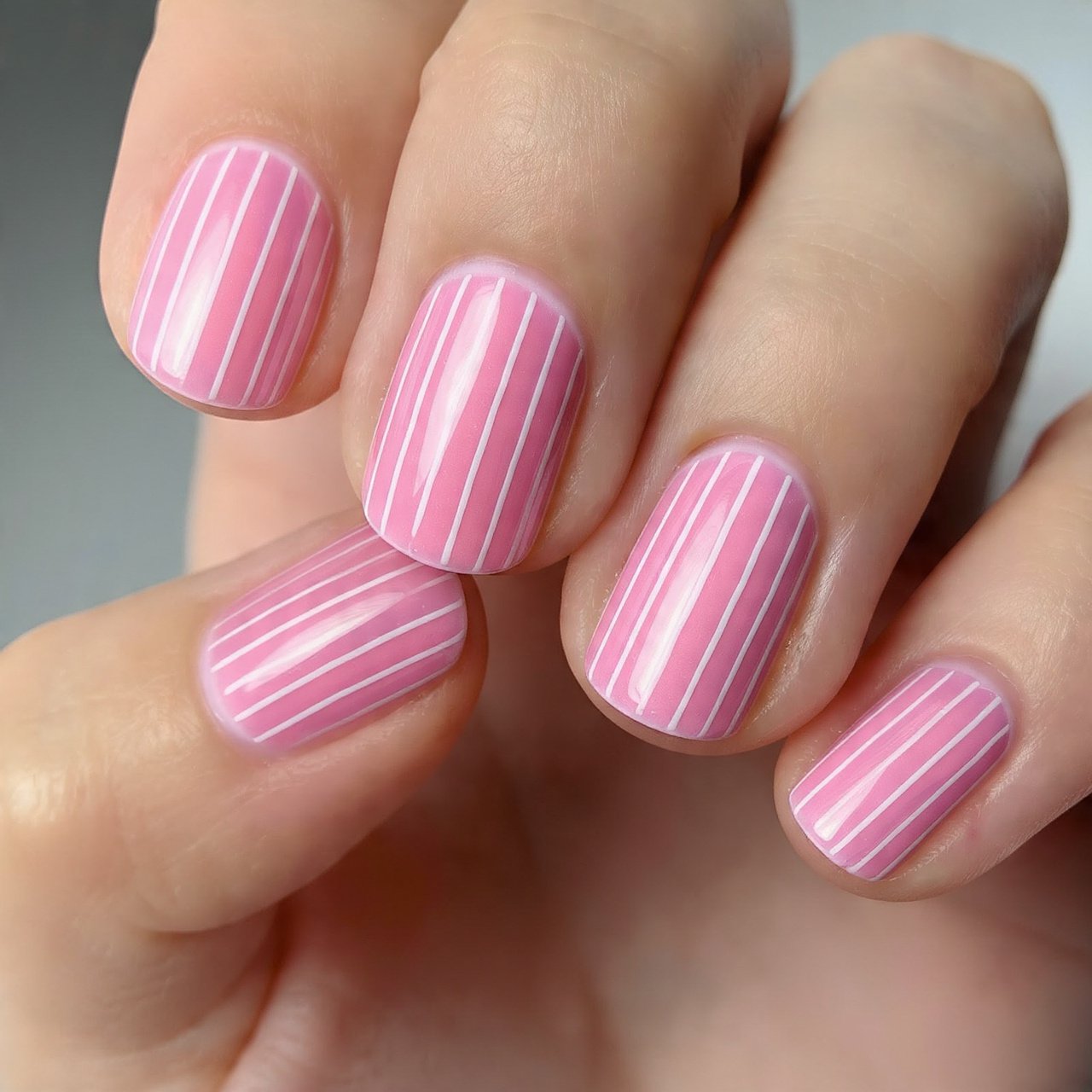 pink base with white candy cane micro