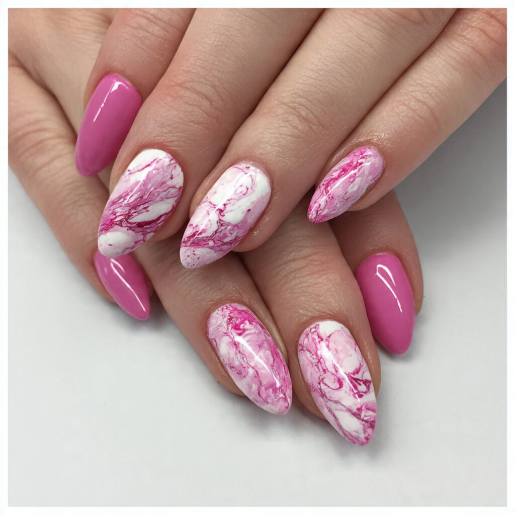 pink marble nails attractive nails