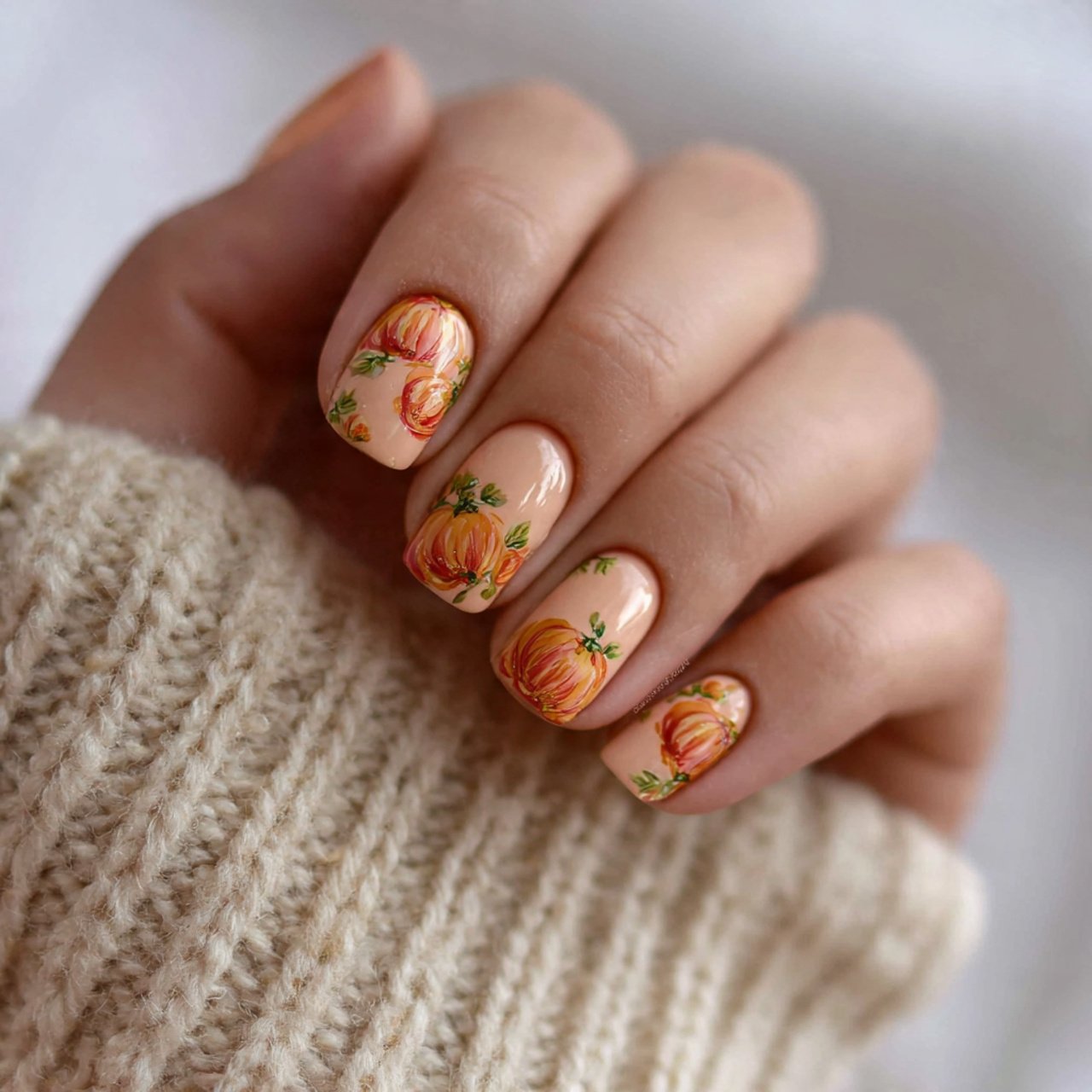 pumpkin milk glazed nails attractive look nails