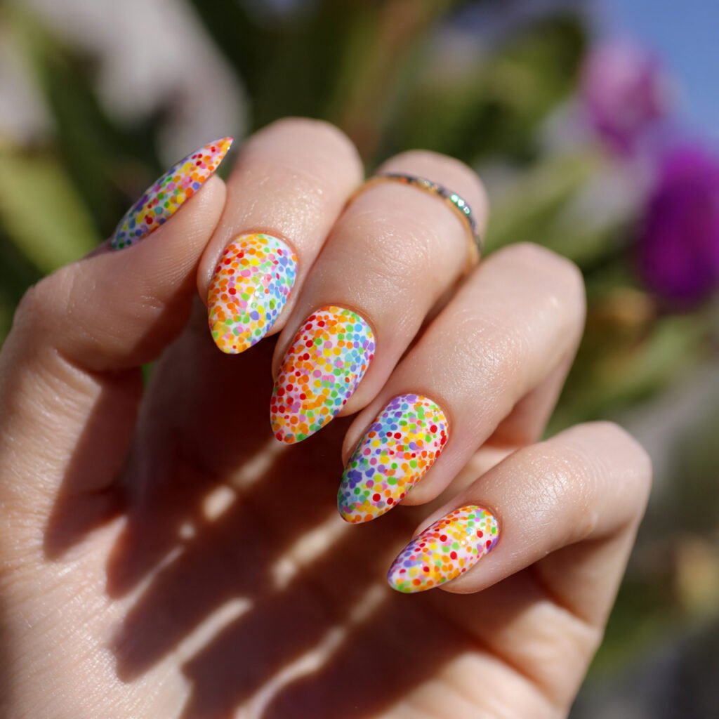rainbow micro dots playful but clean nature