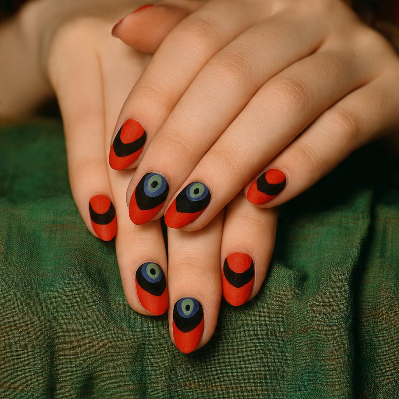 red and black cat eye nails attractive nails