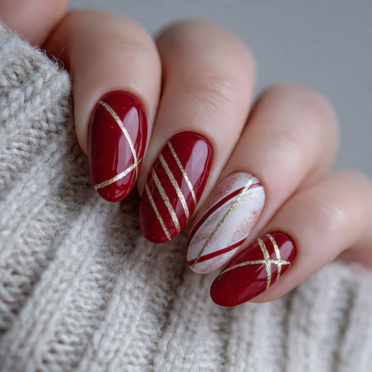 red with gold and white accent stripes creative lo