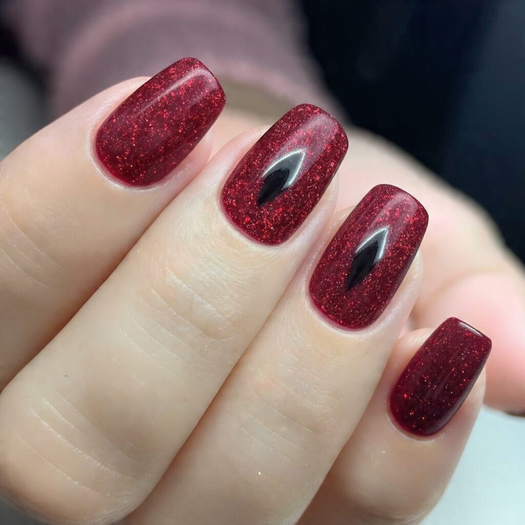 red velvet cat eye magnetic crushed velvet effect