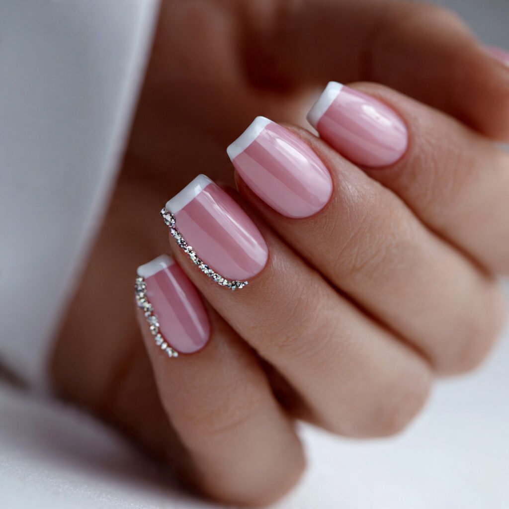 side french for a longer looking nail attractive n