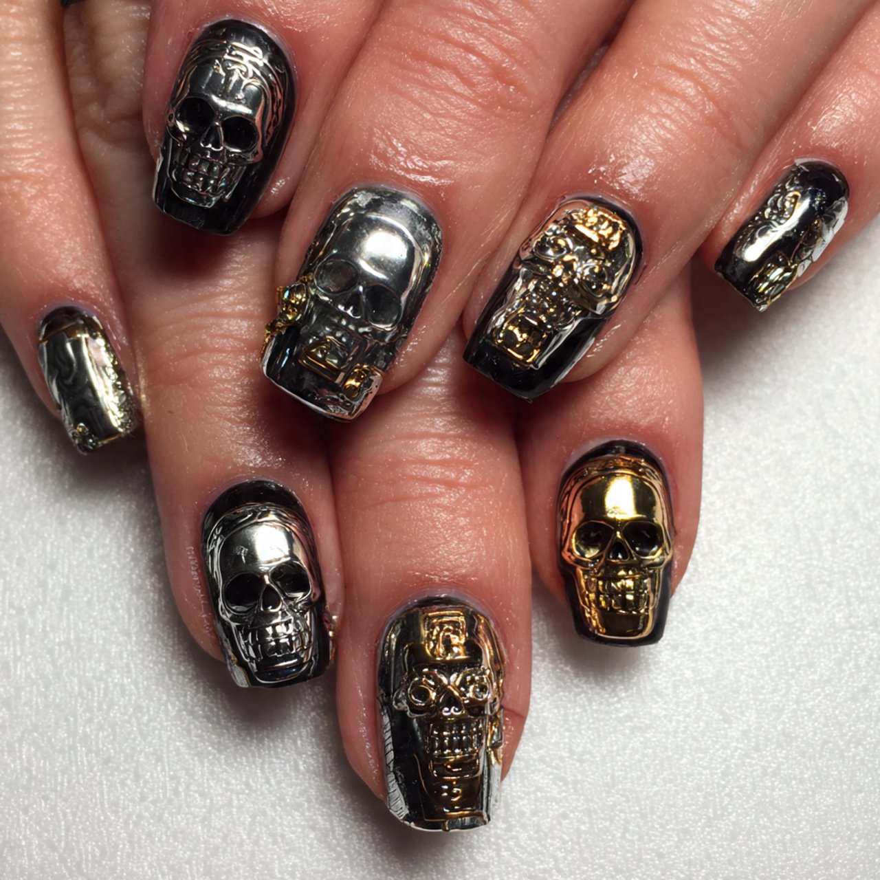 skeleton nail art attractive nails