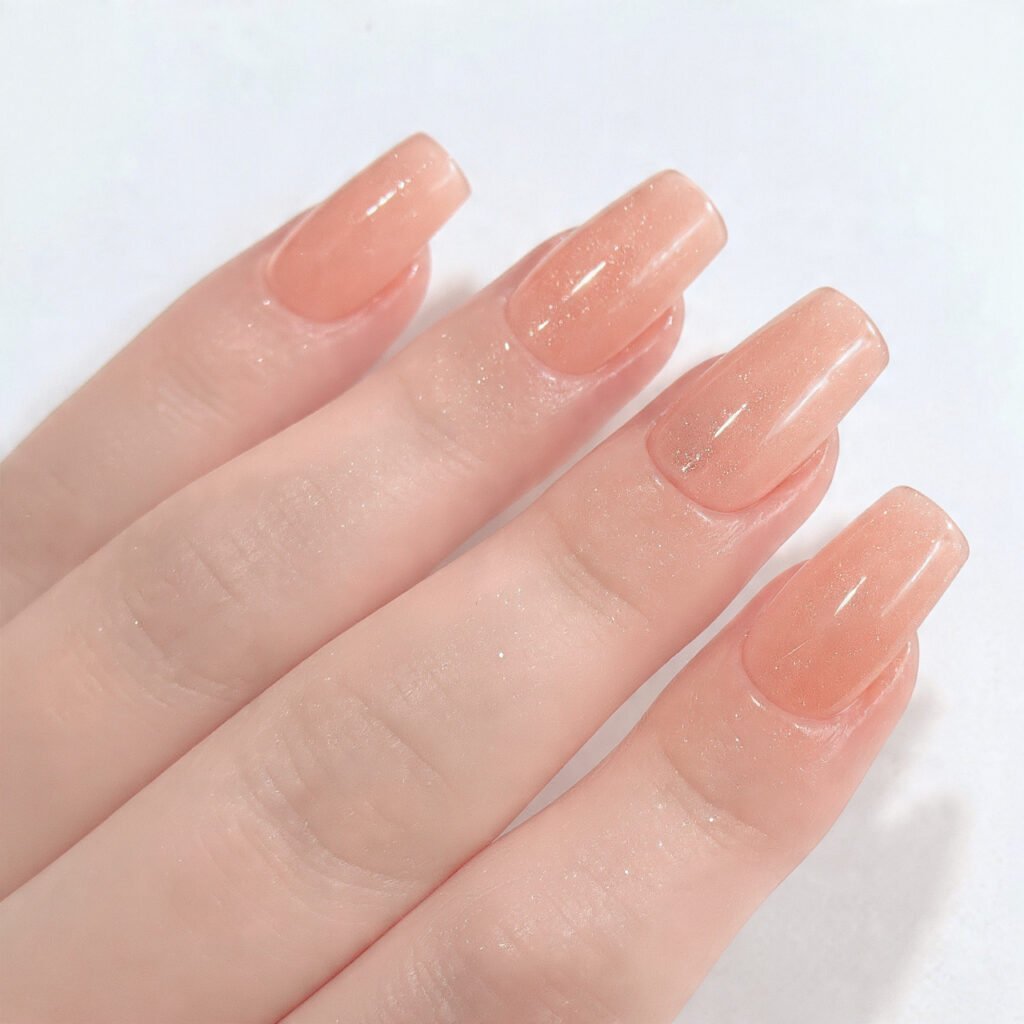 soft coral almonds instant healthy glow nails
