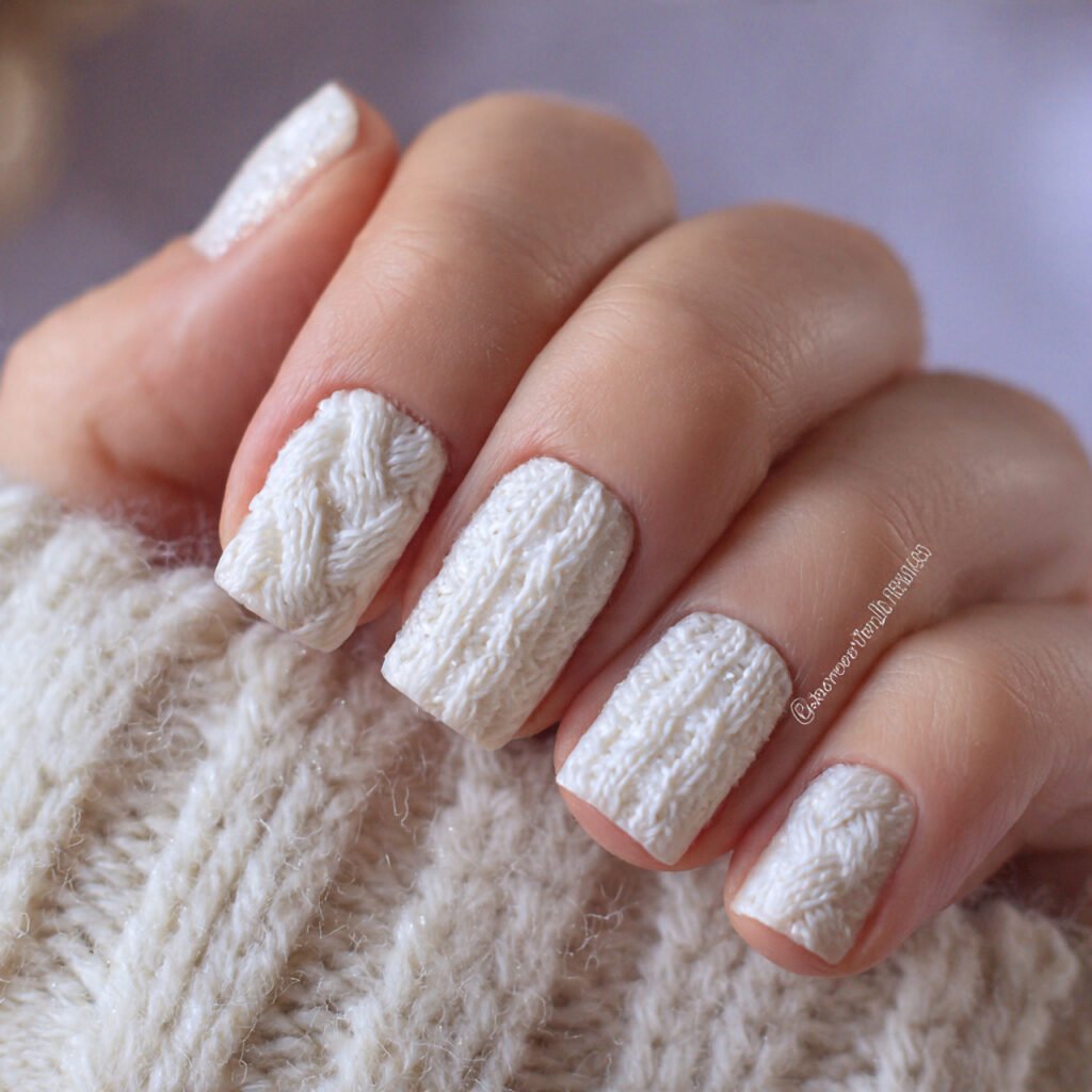 sweater knit accent nail one nail only attractive