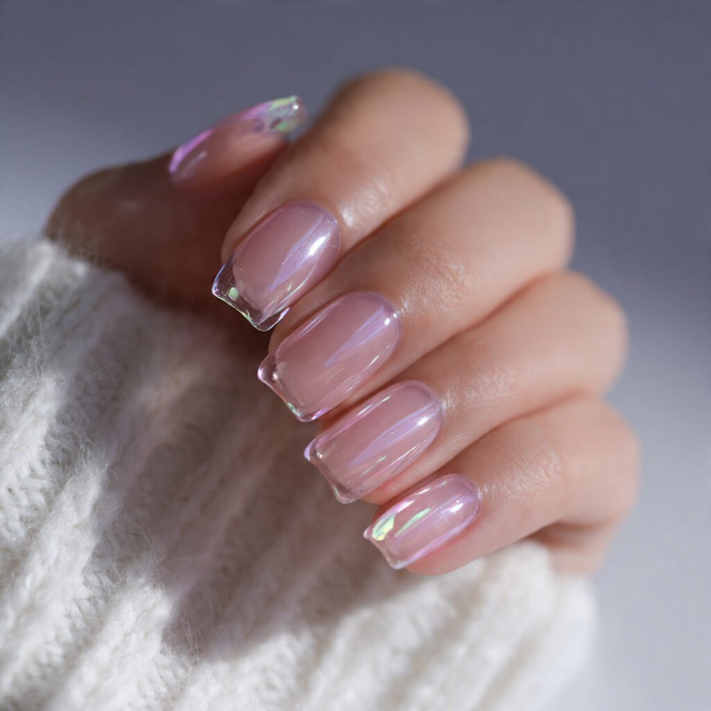 transparent jelly nails attractive nails