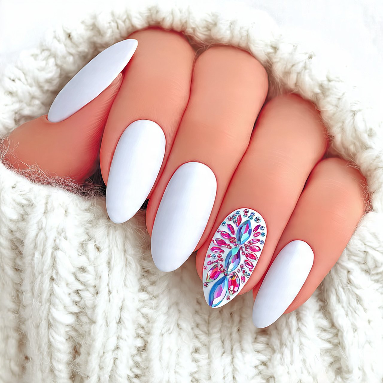 white and silver cat eye nails attractive looks na