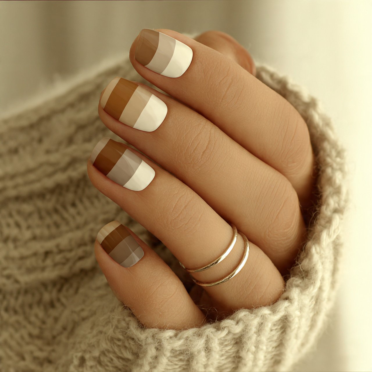 white cat eye nails with silver streaks attractive