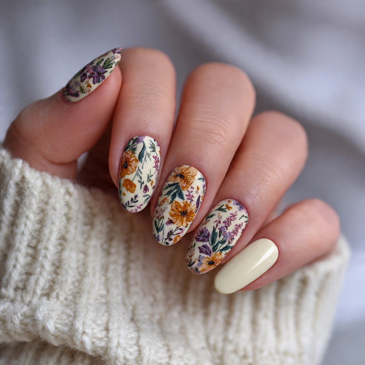 winter floral nails attractive nails