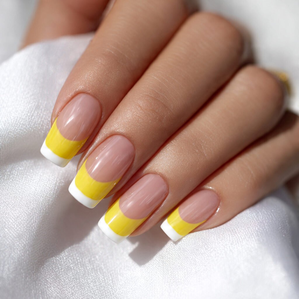 yellow french with white outline crisp