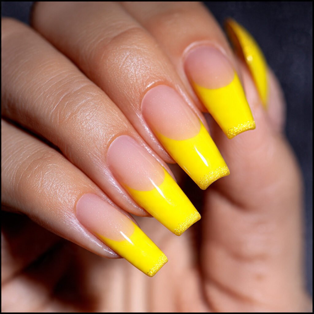 yellow micro french tiny tip big style attractive