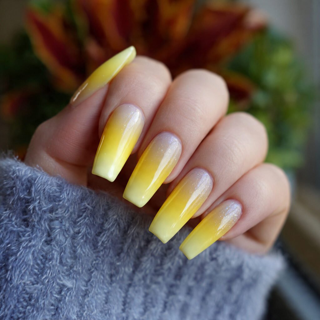 yellow ombr fade soft gradient glow nature