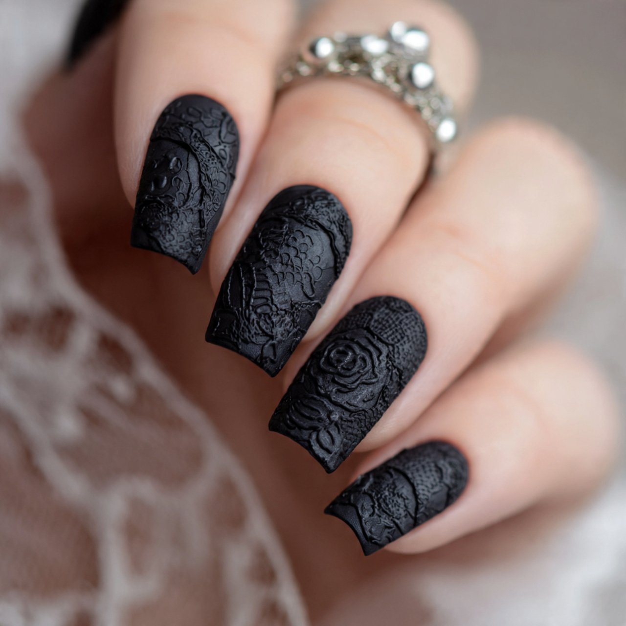 3d lace nails