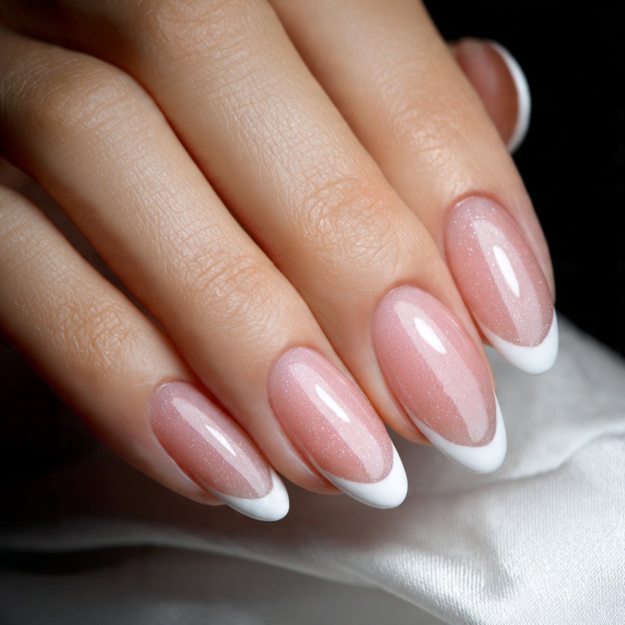 almond shaped french manicure stunning nails