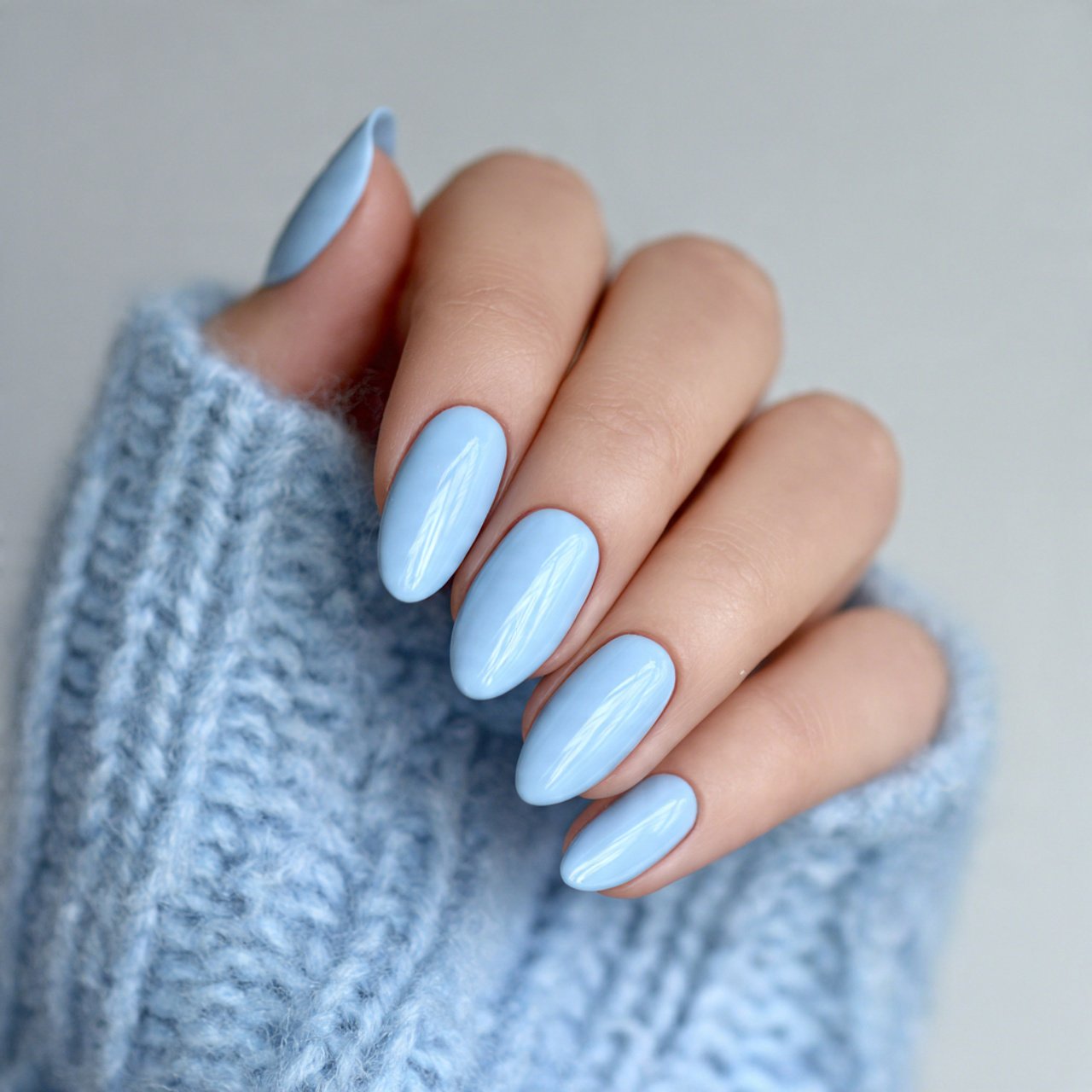 baby blue minimal nails attractive nails