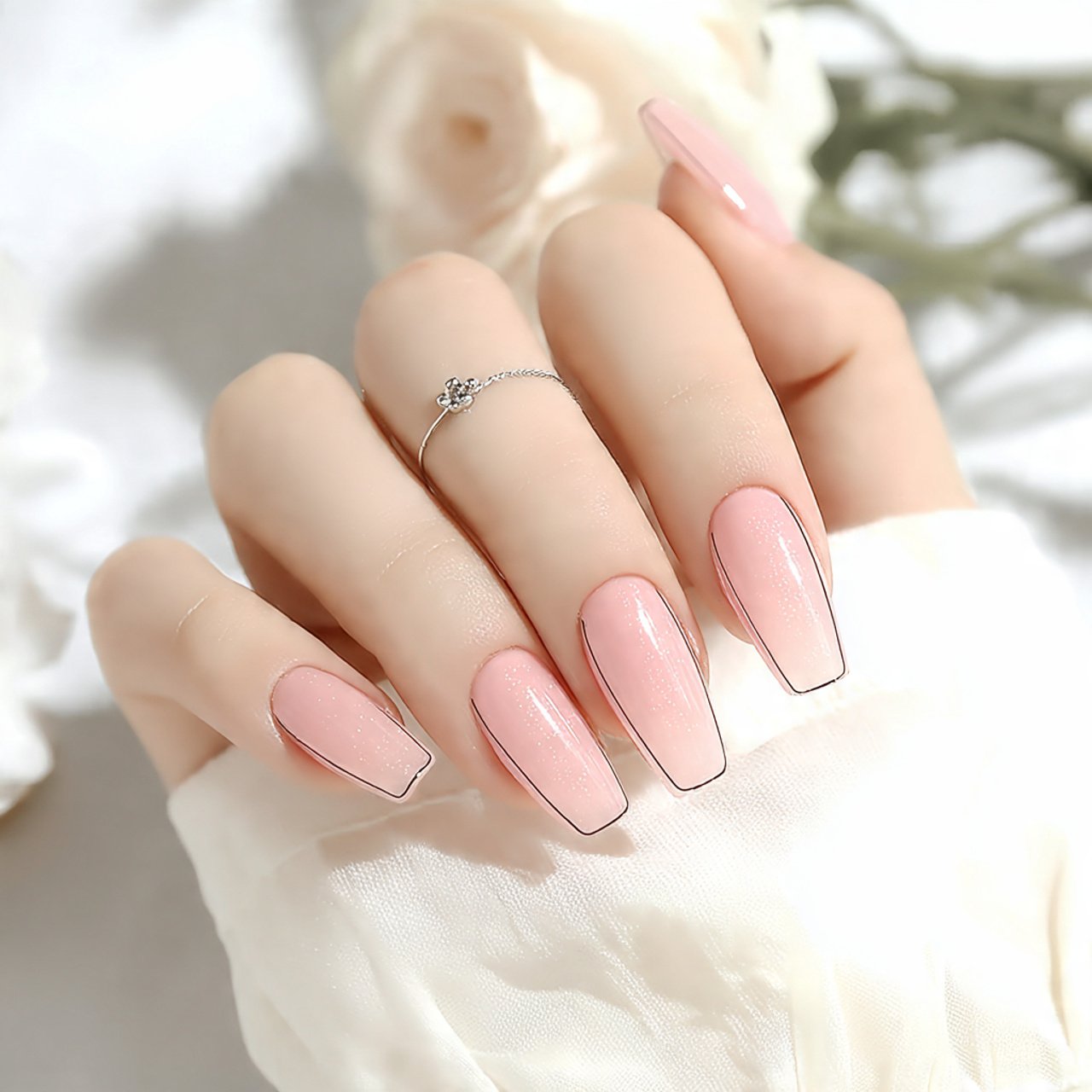 baby boomer coffin nails with shimmer top coat att