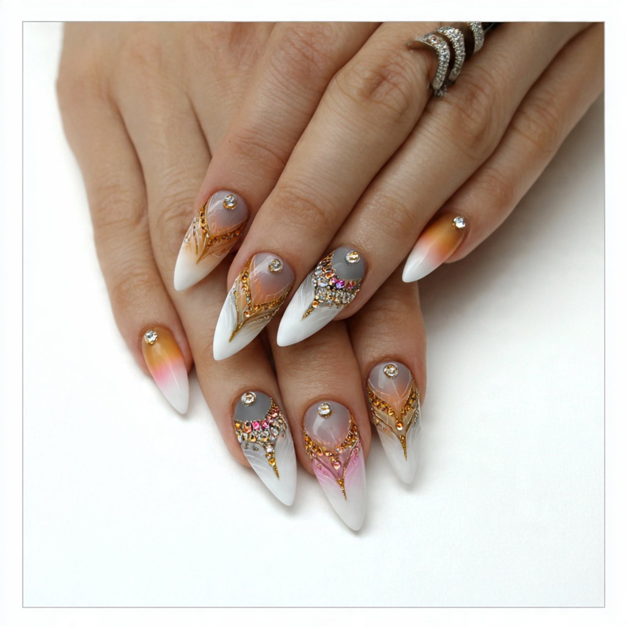 baby boomer fade to soft white ombr attractive na