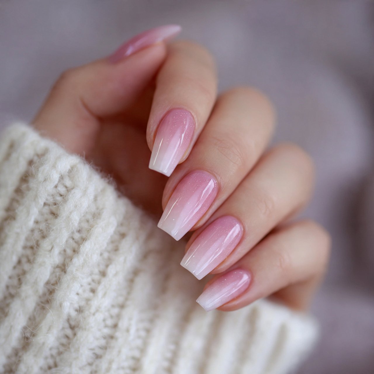 baby boomer ombre acrylics nails