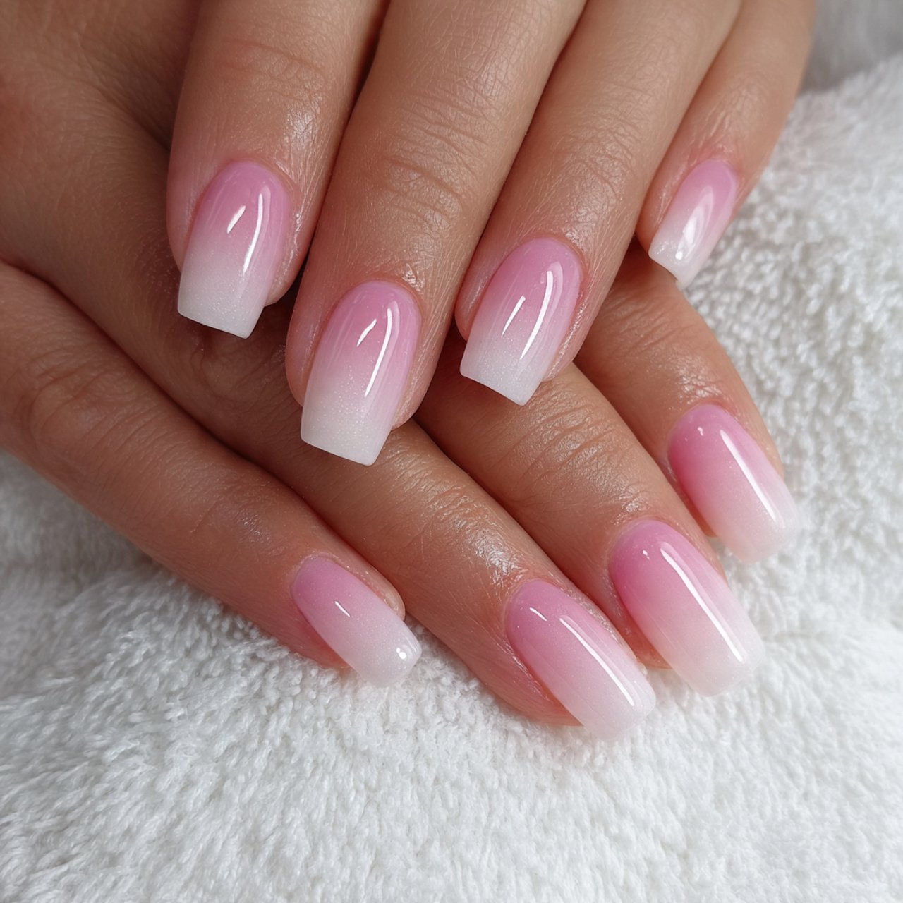 Nails Inspiration Square: 15 Chic, Salon-Approved Designs for a Clean and Stylish Look 15 baby boomer square nails attractive nails