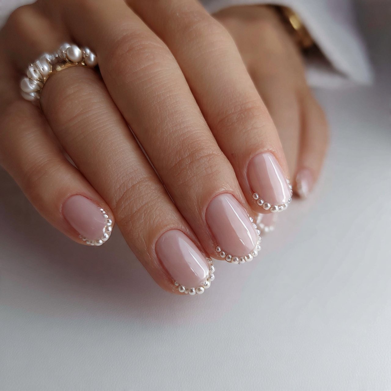 barely there pearl nails attractive looks nails