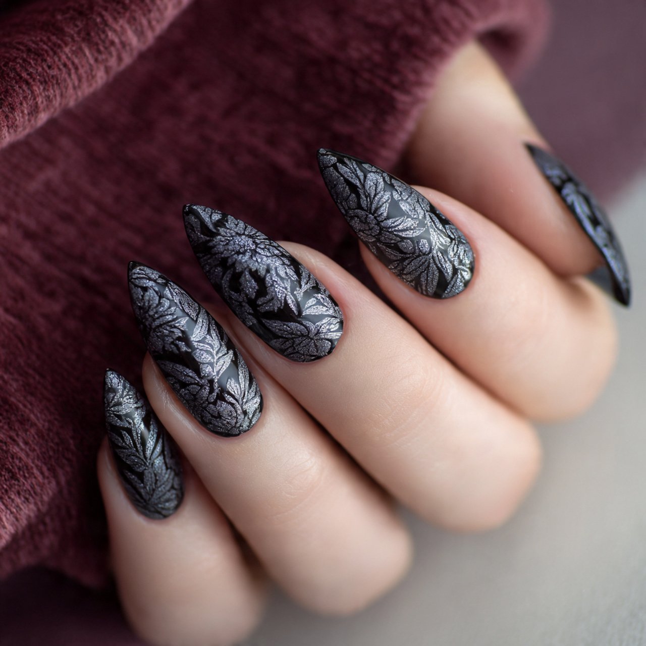 base black micro tip sharp but classy nature look