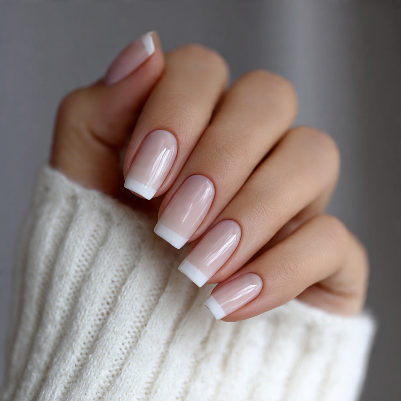 Nails Inspiration Square: 15 Chic, Salon-Approved Designs for a Clean and Stylish Look 7 beige and white color block square nails decent lo