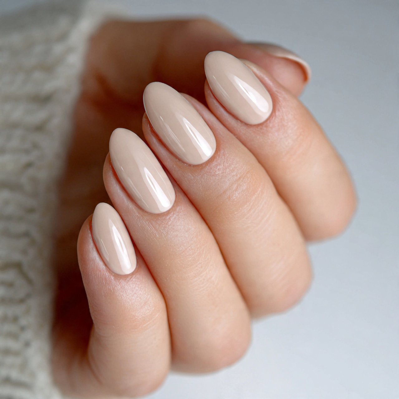 beige oval nails flawless nails