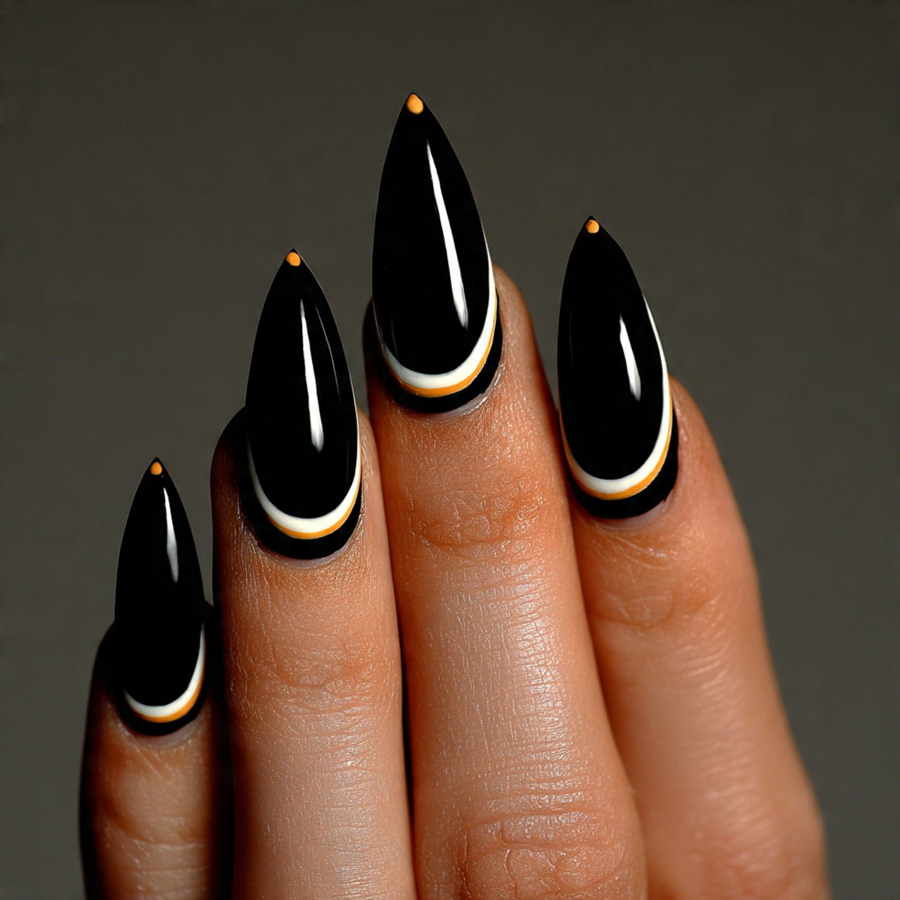 black white chrome nails stunning nails
