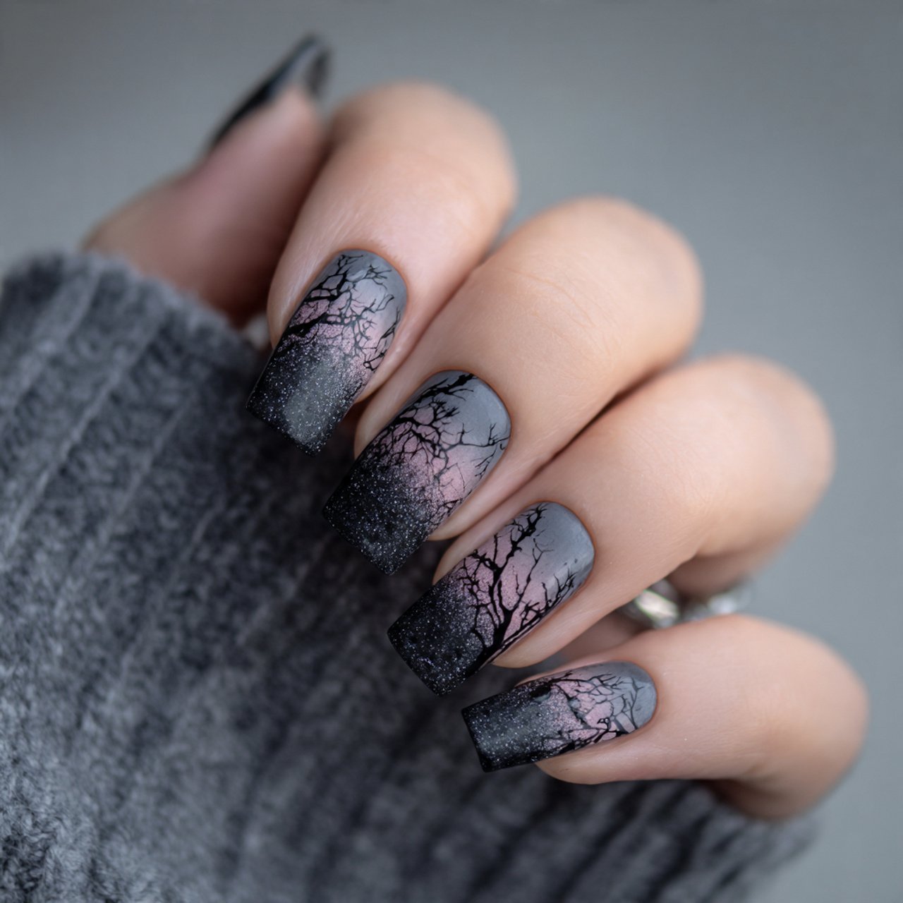 black with ombr fade shadow gradient nature look n