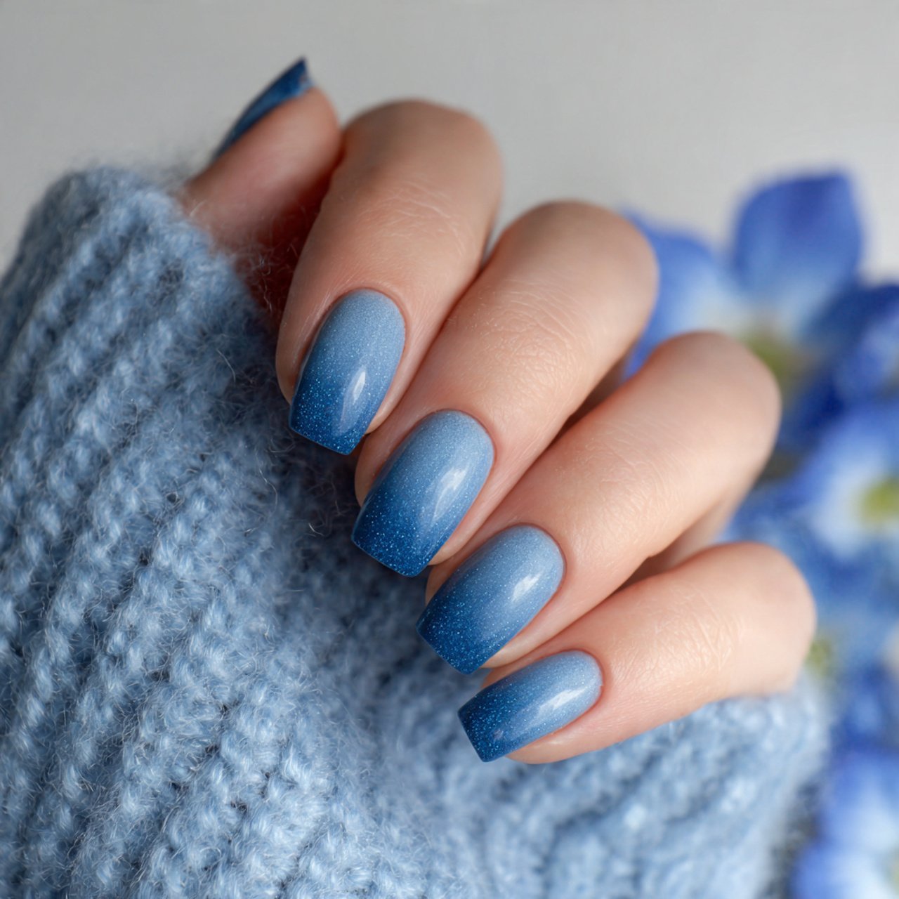 blue mist squoval nails