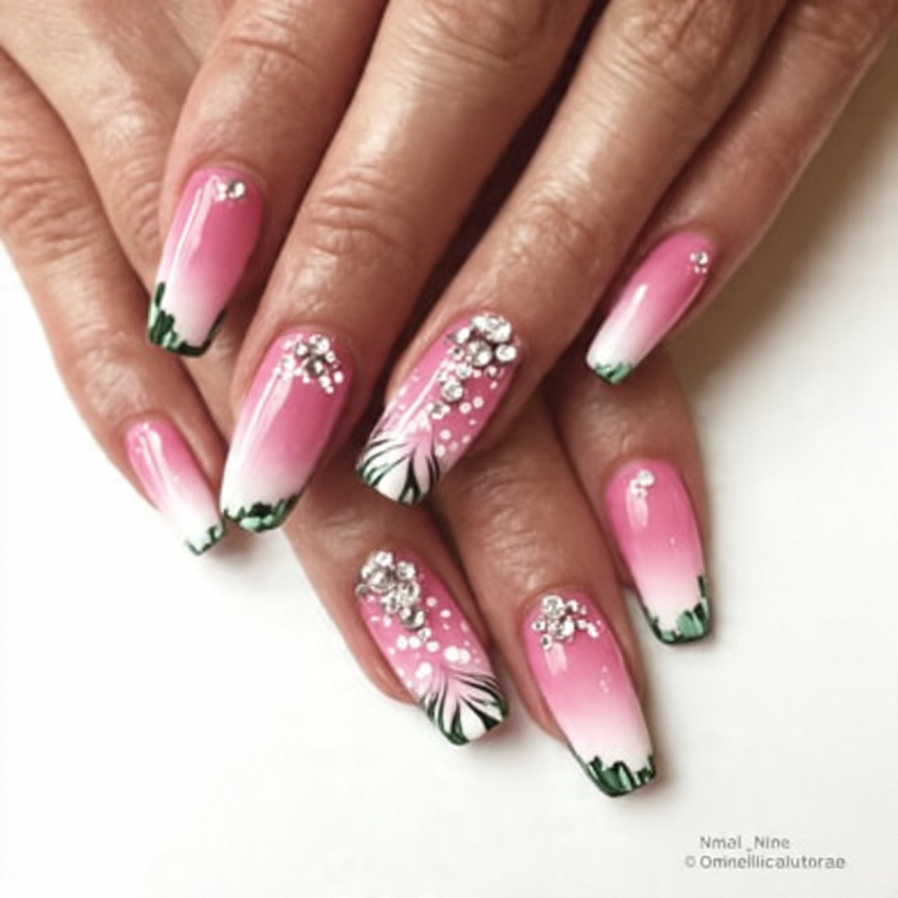 blush ombr coffin nails attractive nails