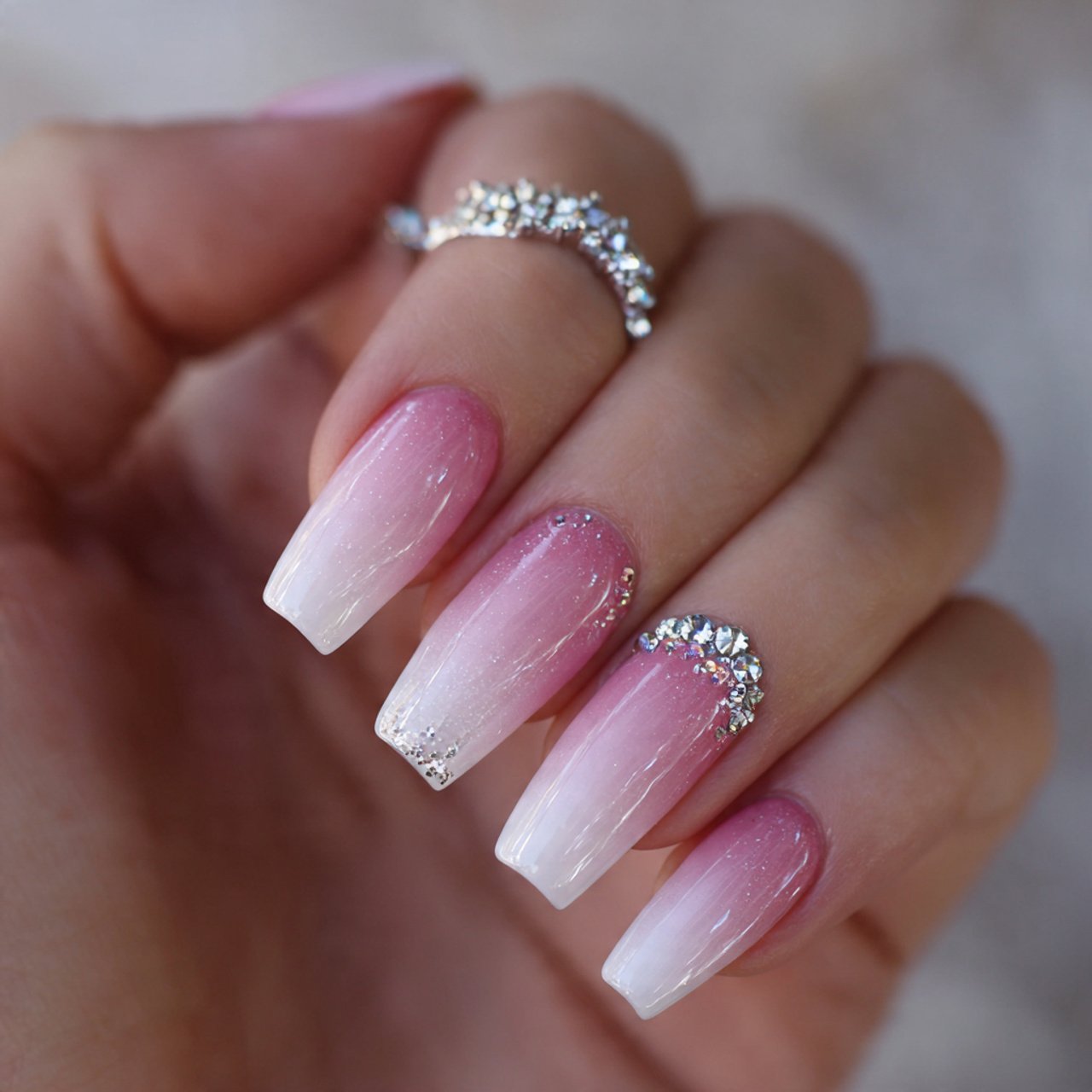 blush ombr graduation nails gorgeous nails