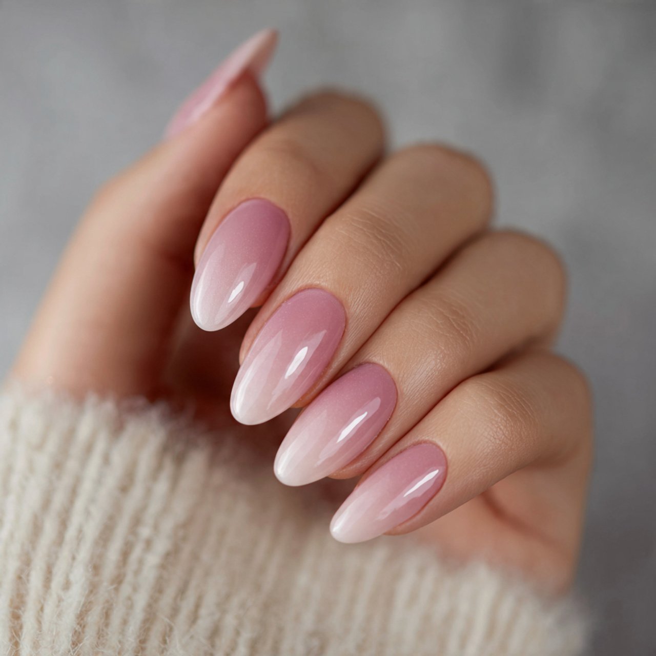 blush ombr oval nails attractive nails