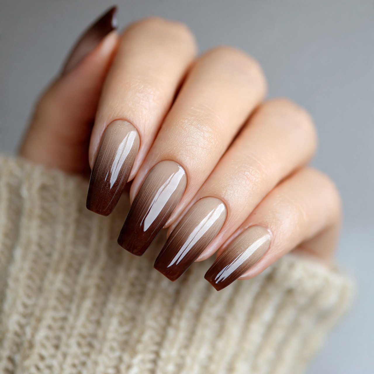 brown ombr nails beautiful nails
