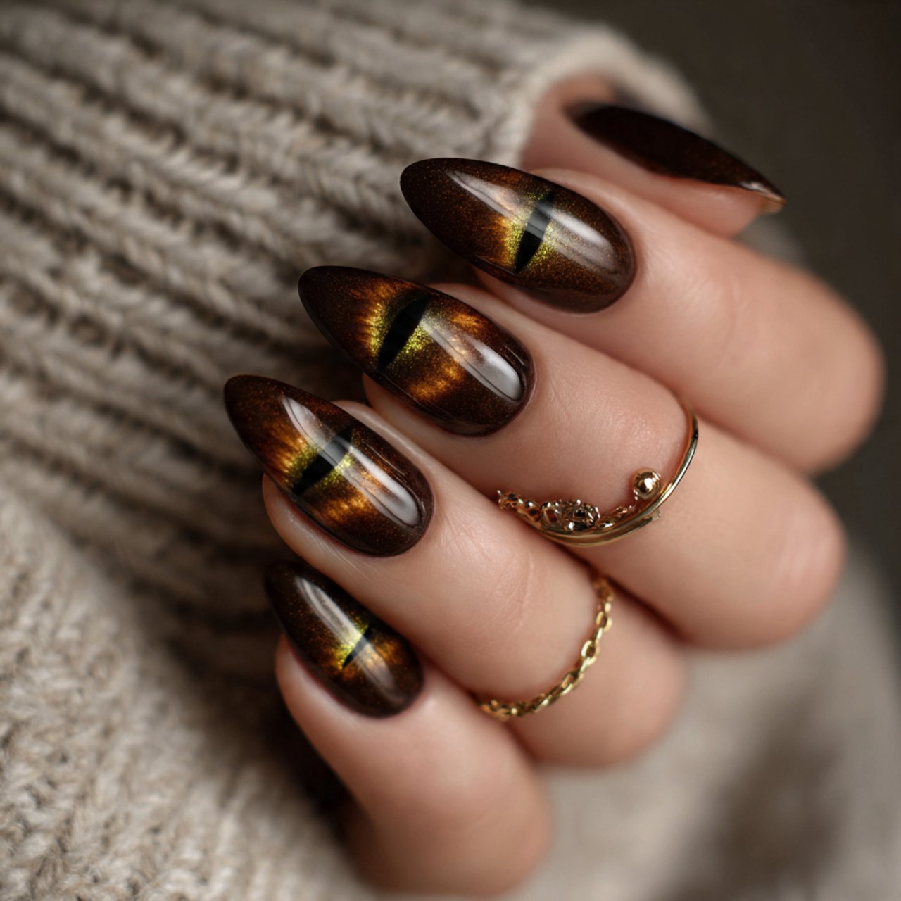 brown velvet cat eye nails beautiful nails